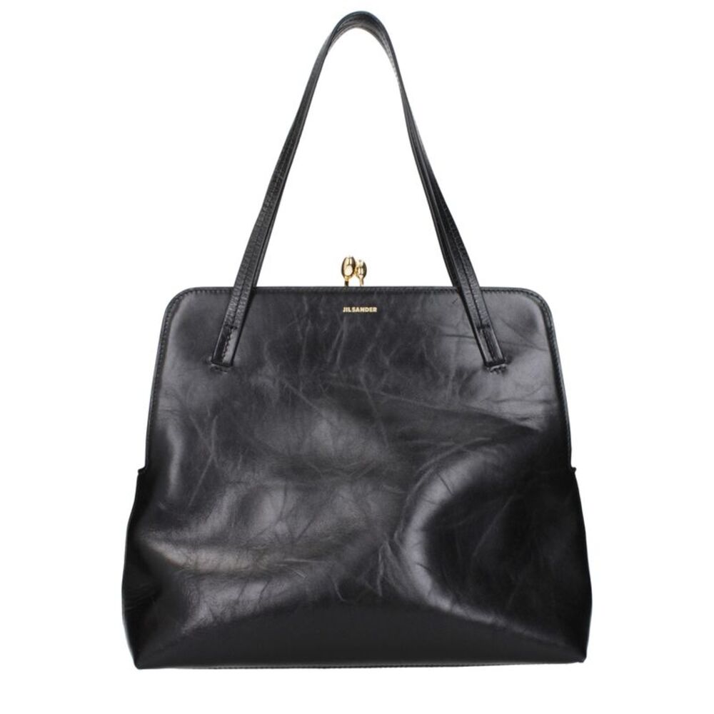 Jil Sander Black Leather Shoulder Women's Bag - Picture 1 of 3